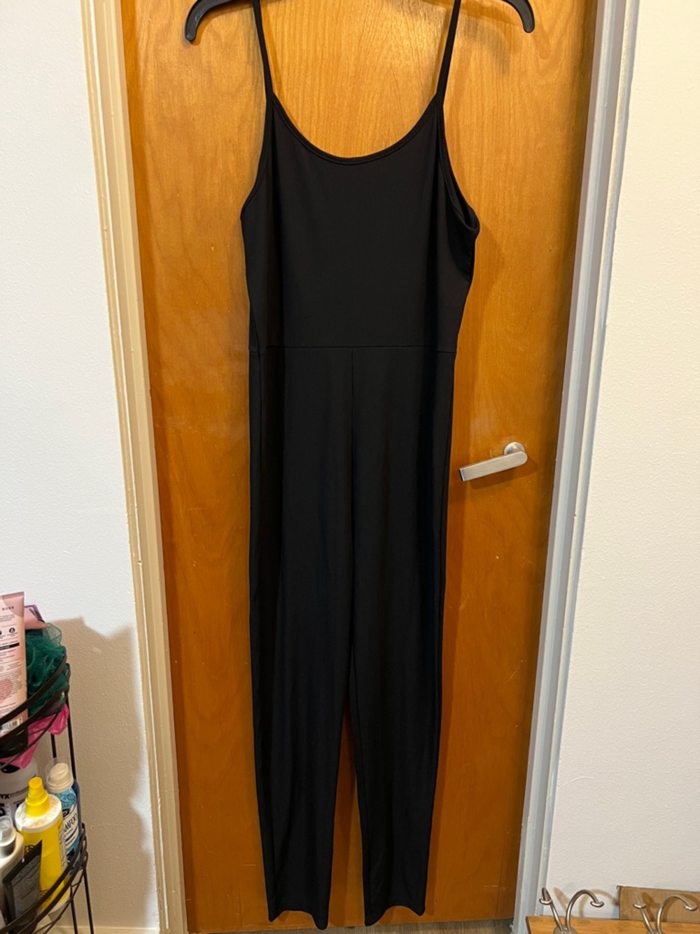 SHEIN Black Sleeveless Spaghetti-Strap Jumpsuit